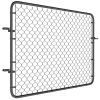 Outsunny Garden Gate Chain Link Fence Gate, Galvanized Steel Garden Door for Yard Entrance Way, 47.2" x 70.9", Black