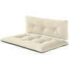 Outsunny 2 Seater Pallet Cushions Outdoor 3.9" Thick Replacement Cushions - Tufted Design for Garden, Patio, Cream White