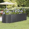 Garden Raised Bed Anthracite Powder-coated steel