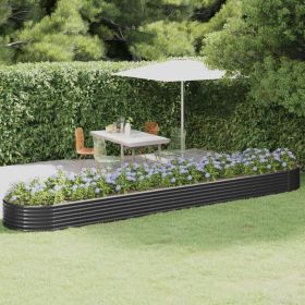 Garden Raised Bed Anthracite Powder-coated steel Large Raised Bed