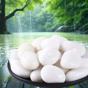38 lbs White River Rocks, 2-3 inch Polished Pebbles - Versatile for indoor/outdoor use. Ideal for plant decor, vases, aquariums