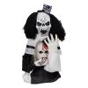 1.8ft Halloween Decoration Scary Clown, Sound-Actived Party Decor with Creepy Sound