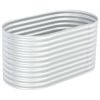 Garden Raised Bed 63"x31.5"x31.9" Galvanized Steel Silver