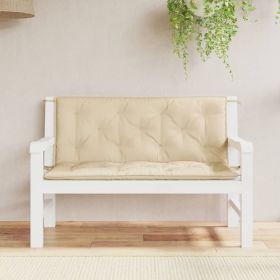 Garden Bench Cushion Beige 47.2"x(19.7"+19.7")x2.8" Oxford Fabric