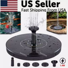 Bird Bath Fountain Solar Powered Water Pump Floating Outdoor Pond Garden Pool US