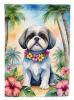 Shih Tzu Luau Garden Flag Mailbox Flag Decorative Yard Flag Banner Outside Patio Artwork Yard Flower Beds, Garden Size, Multicolor