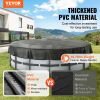 VEVOR 15 Ft Round Pool Cover, Solar Covers for Above Ground Pools, Safety Pool Cover with Drawstring Design, PVC Summer Pool Cover