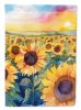 Kansas Sunflowers in Watercolor Garden Flag Mailbox Flag Decorative Yard Flag Banner Outside Patio Artwork Yard Flower Beds, Garden Size, Multicolor