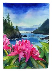 Washington Coast Rhododendrons in Watercolor Garden Flag Mailbox Flag Decorative Yard Flag Banner Outside Patio Artwork Yard Flower Beds, Garden Size