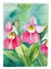 Minnesota Pink and White Lady s Slippers in Watercolor Garden Flag Mailbox Flag Decorative Yard Flag Banner Outside Patio Artwork Yard Flower Beds