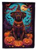 Chocolate Labrador Retriever Witchy Halloween Garden Flag Mailbox Flag Decorative Yard Flag Banner Outside Patio Artwork Yard Flower Beds, Garden Size