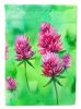 Vermont Red Clover in Watercolor Garden Flag Mailbox Flag Decorative Yard Flag Banner Outside Patio Artwork Yard Flower Beds, Garden Size, Multicolor