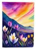 Crocus in Color Garden Flag Mailbox Flag Decorative Yard Flag Banner Outside Patio Artwork Yard Flower Beds, Garden Size, Multicolor