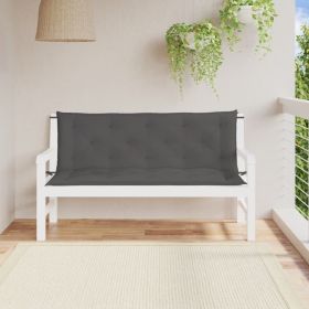 Garden Bench Cushion Anthracite 59.1"x(19.7"+19.7")x2.8" Oxford Fabric