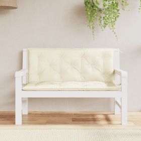 Garden Bench Cushion Cream White 47.2"x(19.7"+19.7")x2.8" Oxford Fabric