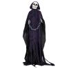 6ft Halloween Decorations Outdoor Life Size Animatronics Grim Reaper with Chain, Sound-Actived Party Decor with Creepy Sound