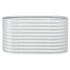 Garden Raised Bed 63"x31.5"x31.9" Galvanized Steel Silver