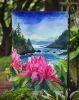 Washington Coast Rhododendrons in Watercolor Garden Flag Mailbox Flag Decorative Yard Flag Banner Outside Patio Artwork Yard Flower Beds, Garden Size