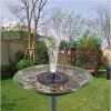 Bird Bath Fountain Solar Powered Water Pump Floating Outdoor Pond Garden Pool US