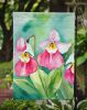 Minnesota Pink and White Lady s Slippers in Watercolor Garden Flag Mailbox Flag Decorative Yard Flag Banner Outside Patio Artwork Yard Flower Beds