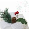 3pcs Square ABS Plastic Rack Garden Festive Decoration LED60 Light Warm White Light Cotton Thread Powder Gift Box