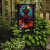 Chocolate Labrador Retriever Witchy Halloween Garden Flag Mailbox Flag Decorative Yard Flag Banner Outside Patio Artwork Yard Flower Beds, Garden Size