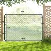 Outsunny Garden Gate Chain Link Fence Gate, Galvanized Steel Garden Door for Yard Entrance Way, 47.2" x 70.9", Black