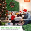 VEVOR Artificial Boxwood Panel UV 24pcs Boxwood Hedge Wall Panels Artificial Grass Backdrop Wall 20" X 20" 4 cm Green Grass Wall Fake Hedge for Decor