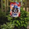 Saint Bernard Patriotic American Garden Flag Mailbox Flag Decorative Yard Flag Banner Outside Patio Artwork Yard Flower Beds, Garden Size, Multicolor