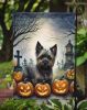Cairn Terrier Spooky Halloween Garden Flag Mailbox Flag Decorative Yard Flag Banner Outside Patio Artwork Yard Flower Beds, Garden Size, Multicolor