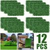 12 Pack 24x16 Inch Artificial Boxwood Hedge Panels - 32 Sq Ft Coverage, UV Resistant Privacy Screen for Indoor & Outdoor Garden, Fence