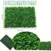 12 Pieces 24"x 16" Artificial Boxwood Panel, Grass Wall Panel, Boxwood Hedge Wall Panels UV Protected Suitable for Artificial Green Wall Decor