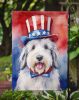 Old English Sheepdog Patriotic American Garden Flag Mailbox Flag Decorative Yard Flag Banner Outside Patio Artwork Yard Flower Beds, Garden Size
