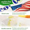 Combo Pack Garden Flag Stand Black 36x 16 in & Garden Flag 12x18 in Patriotic Decoration Welcome USA Flag Flower Pot Double-Sided Blockout Fabric