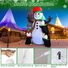 5.9FT Christmas Inflatable Decoration - Snowman & 3 Penguins with 5 LED Lights Includes Stakes/Ropes/Sandbags for Yard, Garden, Outdoor Indoor Decor