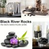 38lbs Black River Rocks, 2-3 inch Polished Pebbles. Ideal for plant decoration, vase filling, aquarium landscaping