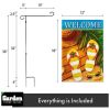 Combo Pack: Garden Flag Stand Black 36x16 Inch & Garden Flag Welcome Summer Sandals Sunglasses 12x18 Inch