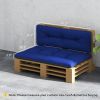 Outsunny 2 Seater Pallet Cushions Outdoor 3.9" Thick Replacement Cushions - Tufted Design for Garden, Patio, Navy Blue