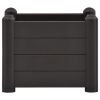 Garden Raised Bed PP Anthracite 16.9"x16.9"x13.8"