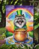 Keeshond St Patrick's Day Garden Flag Mailbox Flag Decorative Yard Flag Banner Outside Patio Artwork Yard Flower Beds, Garden Size, Multicolor