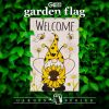Garden Flag Welcome Bee Gnome with Sunflower 12x18 inch Blockout Fabric Double Sided