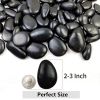 38lbs Black River Rocks, 2-3 inch Polished Pebbles. Ideal for plant decoration, vase filling, aquarium landscaping