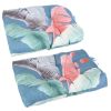 2Pcs Rocking Chair Cushion Upper And Lower Back And Seat Sets with Non-Slip Ties Polyester Fiber Filling Comfortable for Indoor Home Office Car