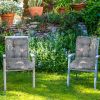 2Pcs Rocking Chair Cushion Upper And Lower Back And Seat Sets with Non-Slip Ties Polyester Fiber Filling Comfortable for Indoor Home Office Car