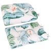 2Pcs Rocking Chair Cushion Upper And Lower Back And Seat Sets with Non-Slip Ties Polyester Fiber Filling Comfortable for Indoor Home Office Car
