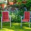 2Pcs Rocking Chair Cushion Upper And Lower Back And Seat Sets with Non-Slip Ties Polyester Fiber Filling Comfortable for Indoor Home Office Car