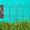 4 Pack Metal Garden Trellis 86.7" x 19.7" Rustproof Trellis for Climbing Plants Outdoor Flower Support Black