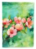 Delaware Peach Blossom in Watercolor Garden Flag Mailbox Flag Decorative Yard Flag Banner Outside Patio Artwork Yard Flower Beds, Garden Size
