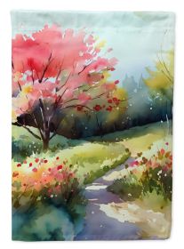 North Carolina Dogwoods in Watercolor Garden Flag Mailbox Flag Decorative Yard Flag Banner Outside Patio Artwork Yard Flower Beds, Garden Size (Default: Default)