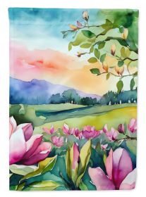 Louisiana Magnolias in Watercolor Garden Flag Mailbox Flag Decorative Yard Flag Banner Outside Patio Artwork Yard Flower Beds, Garden Size, Multicolor (Default: Default)